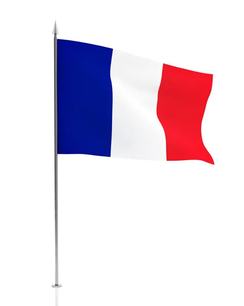 Drapeau français isolé sur fond blanc Images De Stock Libres De Droits